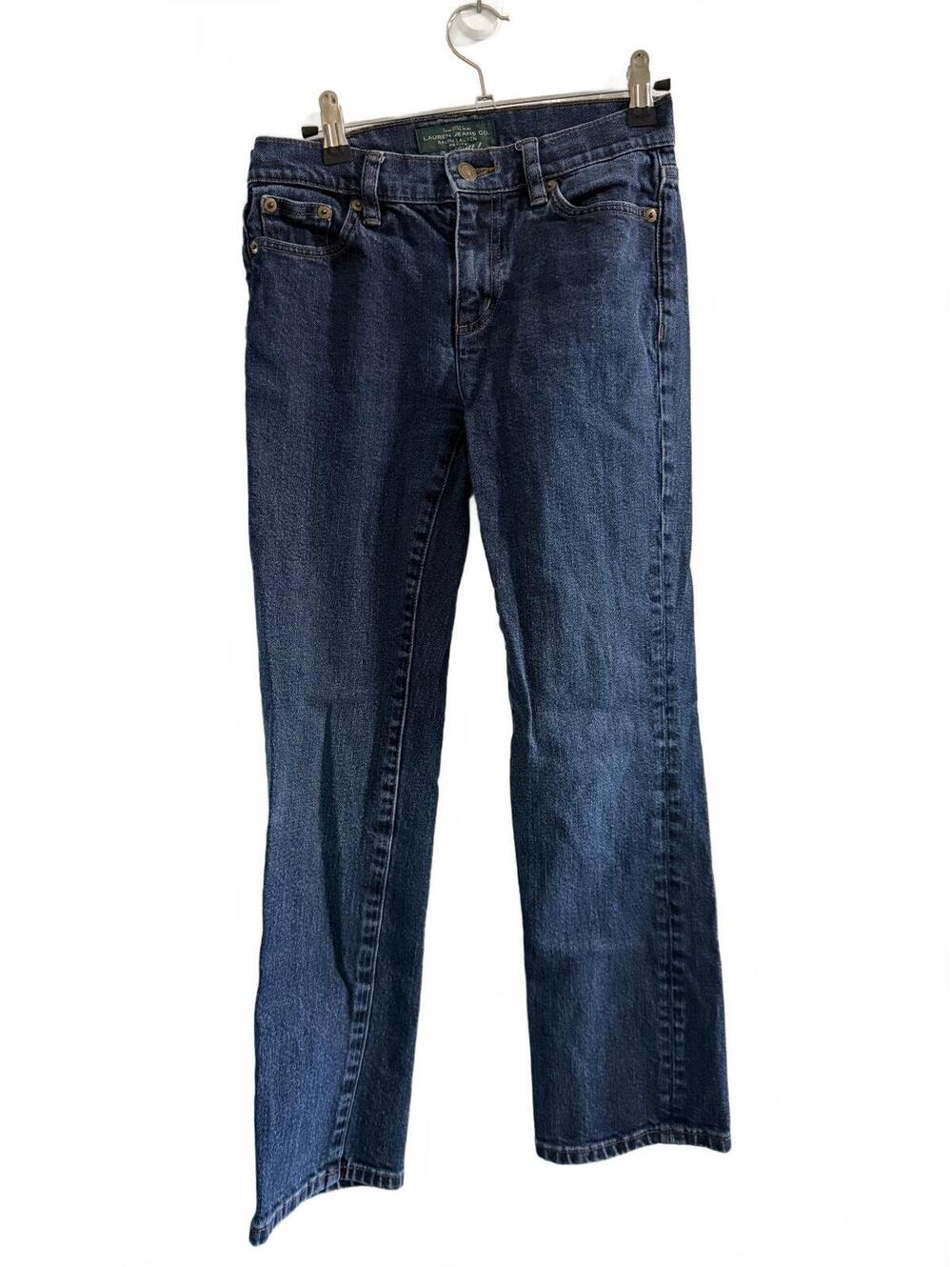 Lauren Jeans Co Ralph Lauren Women’s Petite 2P Dark Wash Straight Leg Jean